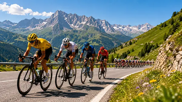 Attaque en course cycliste